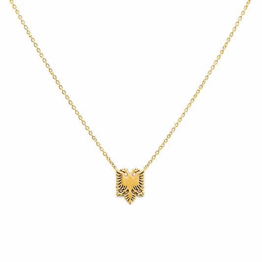 XS Albanian Eagle Necklace 14k Gold